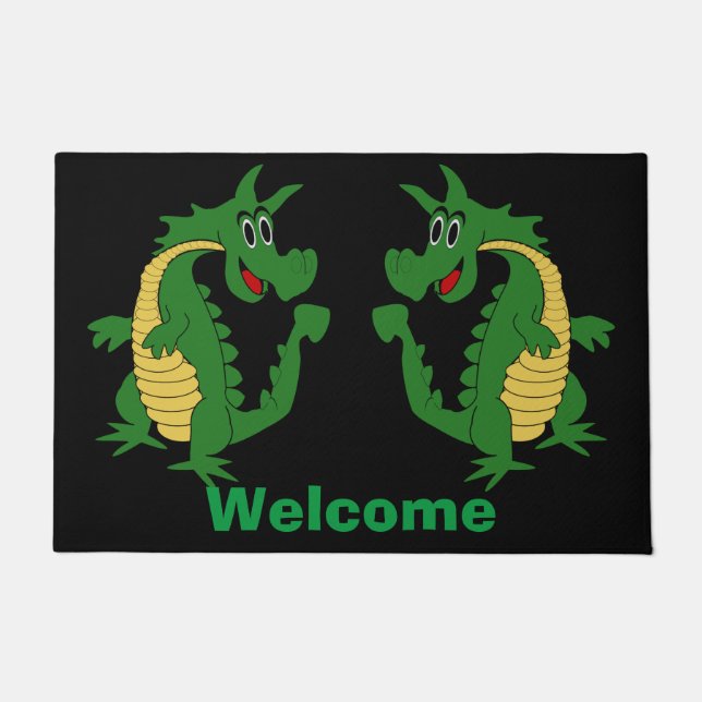Green Dragon Design Doormat (Front)