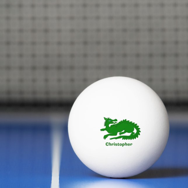 Green Dragon Design Ping Pong Ball (Net)