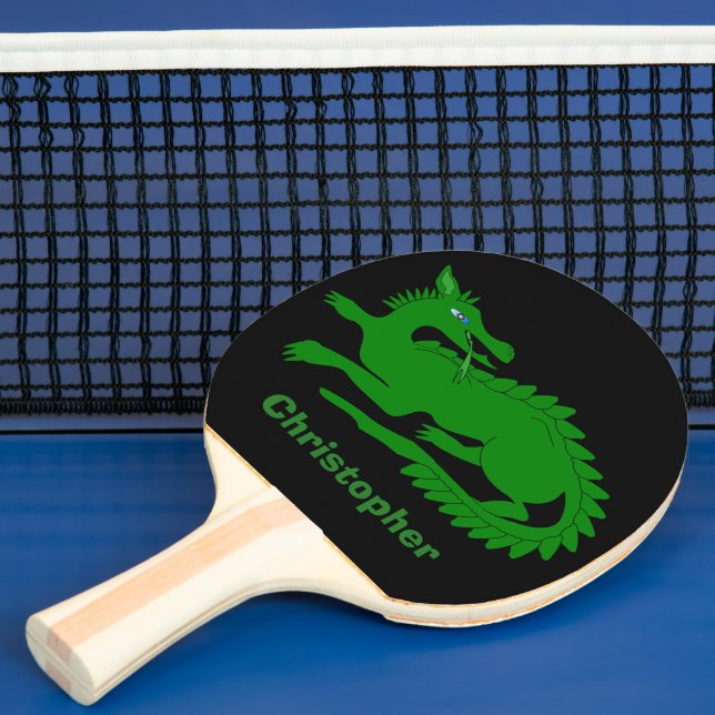 Green Dragon Design Ping Pong Paddle (Insitu)