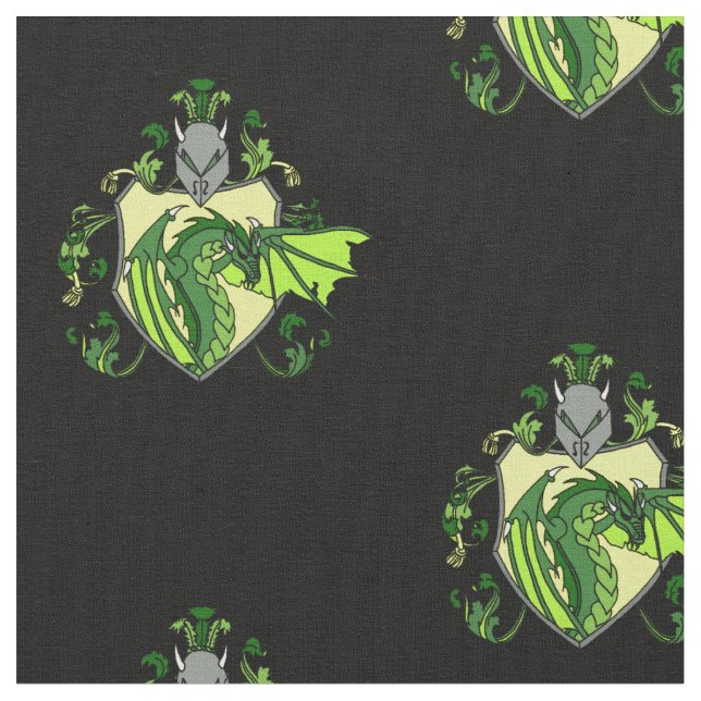 Green Dragon Fabric (Close Up)