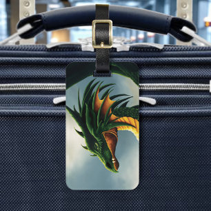 Green Dragon Fantasy Luggage Tag