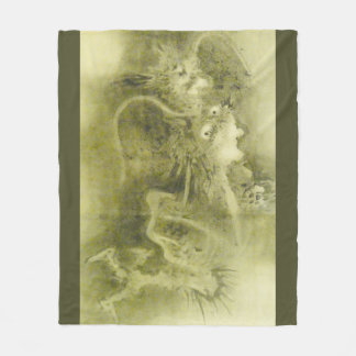 Green Dragon Fleece Blanket