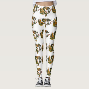green dragon leggings