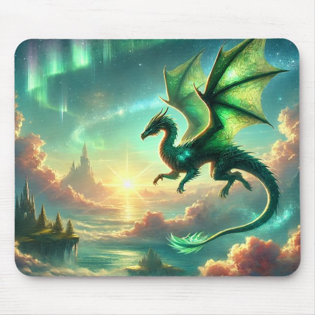 Green Dragon Mouse Mat (Front)