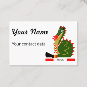 Green Dragon of city Mons, Belgium Business Card