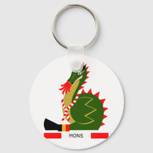 Green Dragon of city Mons, Belgium Key Ring