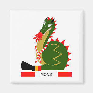 Green Dragon of city Mons, Belgium Magnet