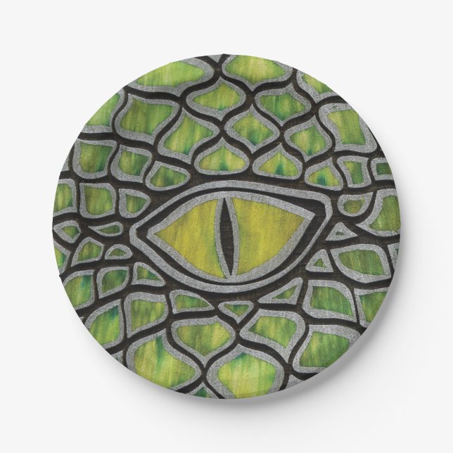 Green Dragon Paper Plate (Front)