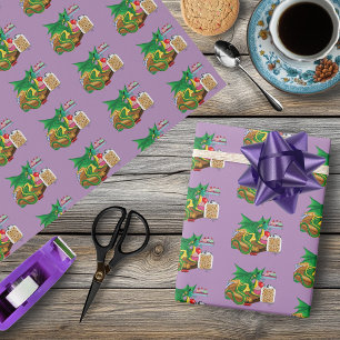 Green Dragon Pastry Chef Wrapping Paper