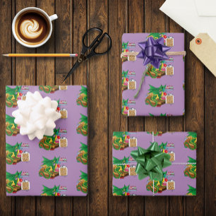 Green Dragon Pastry Chef Wrapping Paper Sheet