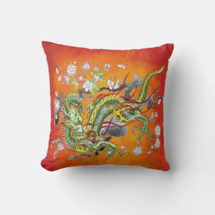 Green Dragon Pillow