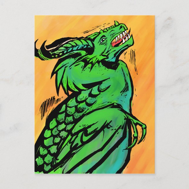 Green Dragon Postcard (Front)