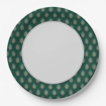 Green Dragon Scale Paper Plates