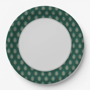 Green Dragon Scale Paper Plates