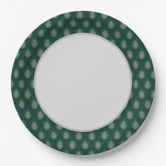 Green Dragon Scale Paper Plates