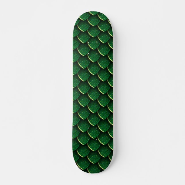 Green Dragon Scale Skateboard (Front)