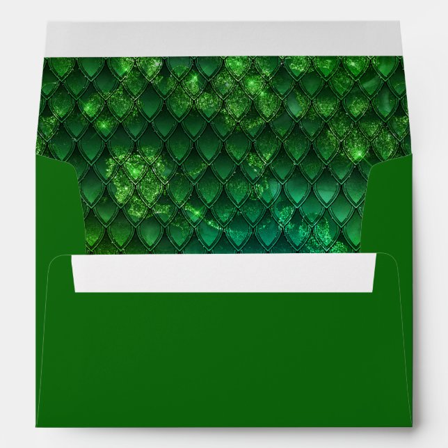 Green Dragon Scales Envelope (Back (Bottom))