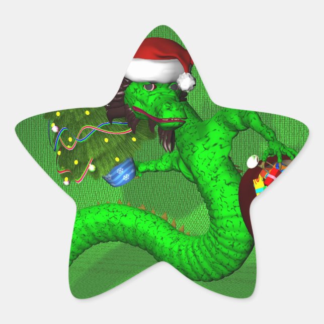 Green Dragon Star Sticker (Front)