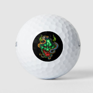 Green Dragon Tattoo Golf Balls