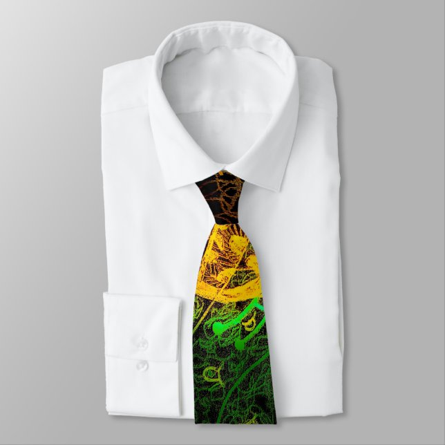 Green Dragon Tie by Chichiko (Tied)