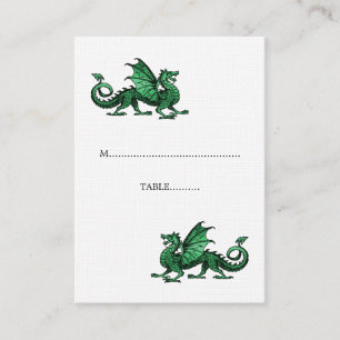 Green Dragon Wedding Place Card