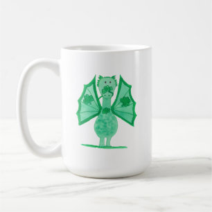 Green Dragon With Shamrocks Coffee Mug