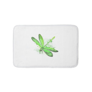 Green Dragonfly Bath Mat