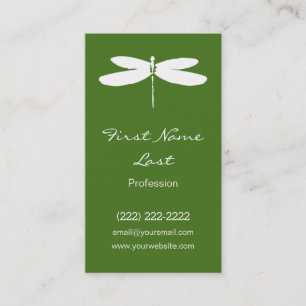 Green Dragonfly Business Cards Dragon Fly Logo