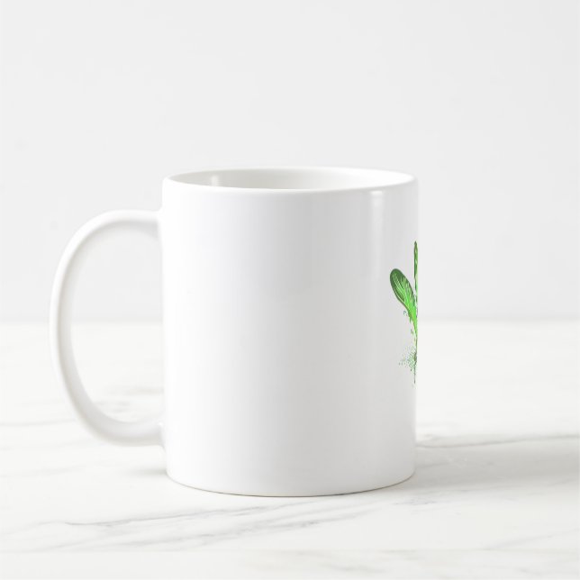 Green Dragonfly  Coffee Mug (Left)