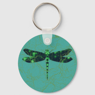 Green Dragonfly Key Ring