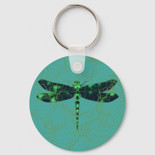 Green Dragonfly Key Ring (Front)