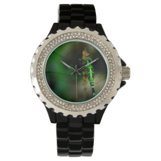 Green Dragonfly On Womens Watch