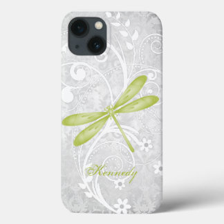 Green Dragonfly Personalised iPhone 13 Case