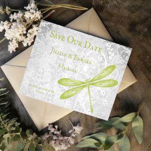 Green Dragonfly Save The Date Announcement