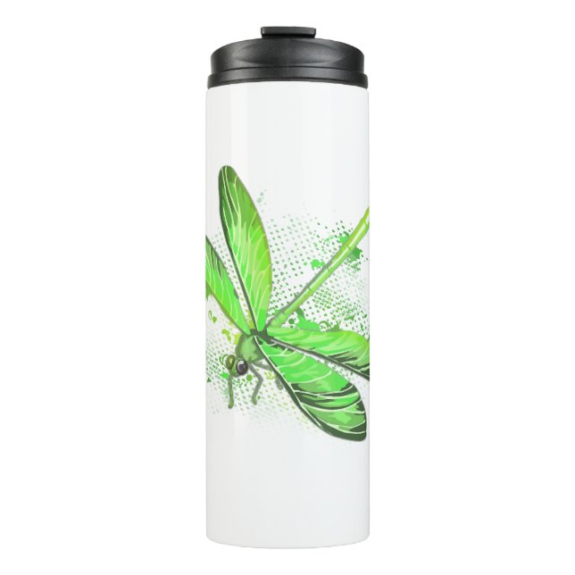 Green Dragonfly  Thermal Tumbler (Front)