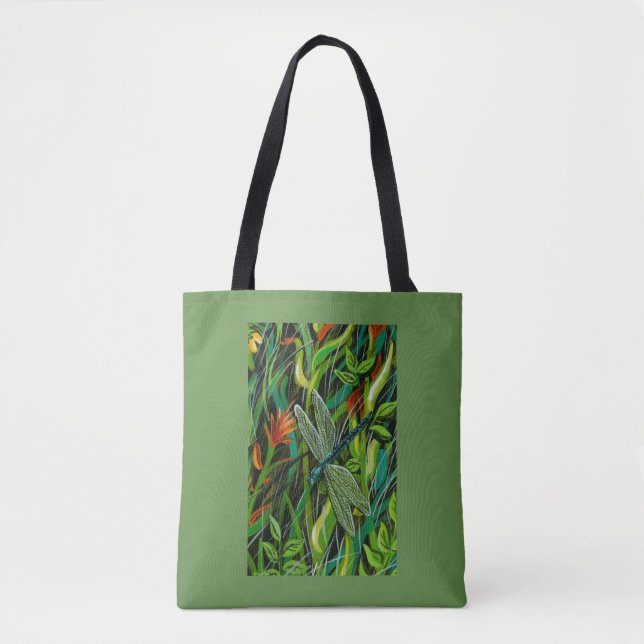 Green Dragonfly Tote Bag (Front)