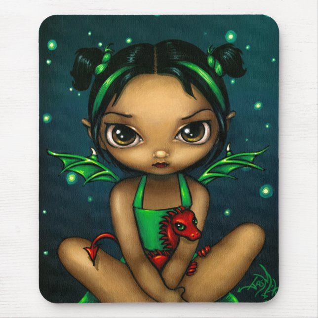 "Green Dragonling" Mousepad (Front)
