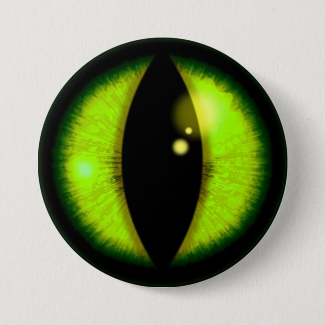 Green Dragons Eye 7.5 Cm Round Badge (Front)