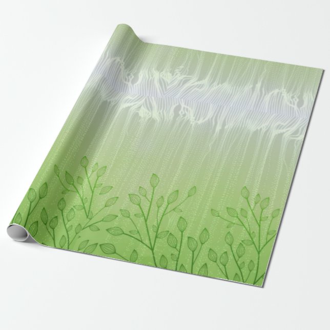 Green dream water gift Wrapping Paper (Unrolled)