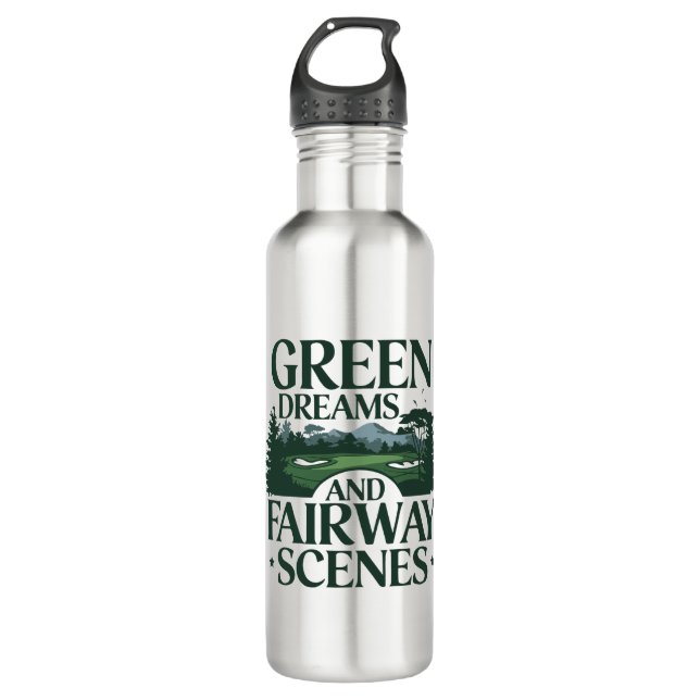 Green Dreams, Golf Trendy 710 Ml Water Bottle (Front)