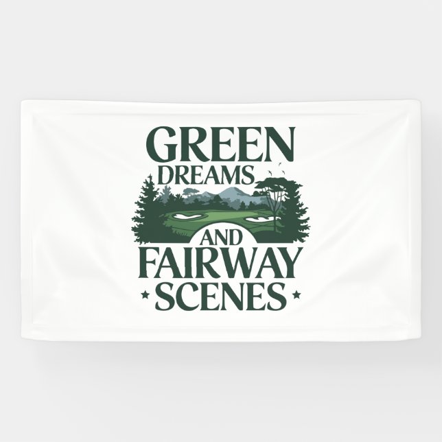 Green Dreams, Golf Trendy Banner (Horizontal)