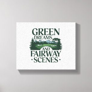 Green Dreams, Golf Trendy Canvas Print