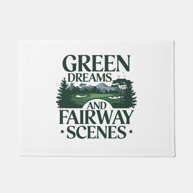 Green Dreams, Golf Trendy Doormat (Front)