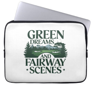 Green Dreams, Golf Trendy Laptop Sleeve