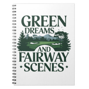 Green Dreams, Golf Trendy Notebook