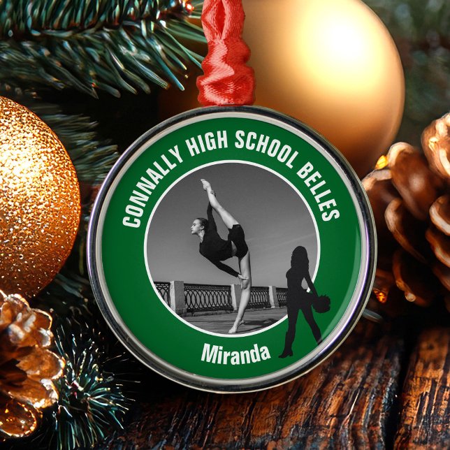 Green Drill Team Photo Dancer Christmas Metal Tree Decoration (Creator Uploaded)