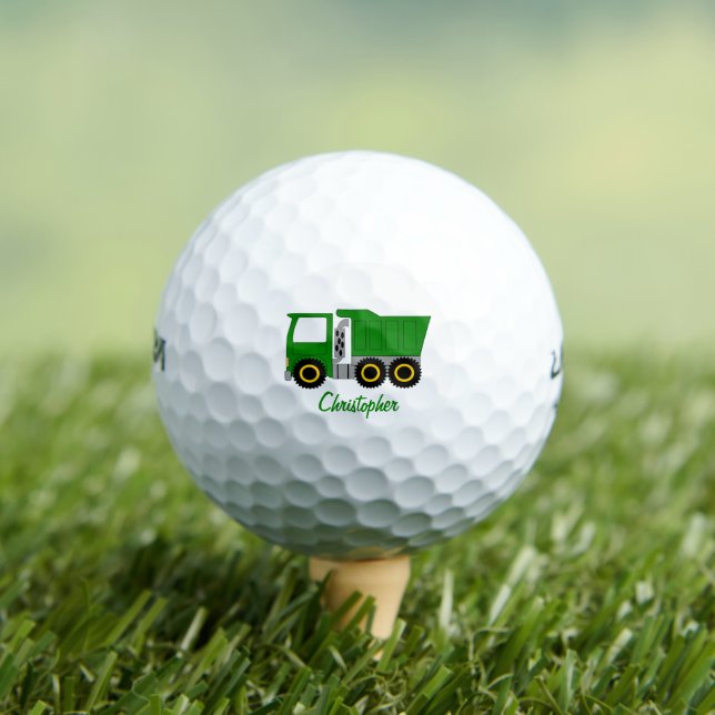 Green Dumper Truck Design Golf Balls (Insitu Tee)
