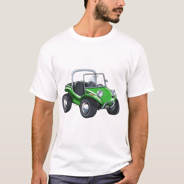 Green Dunebuggy opentop front view T-Shirt (Front)
