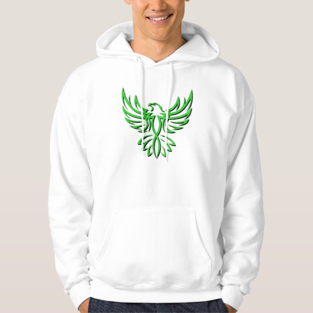 Green Eagle/Hawk 1 Hoodie (Front)
