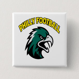 Green Eagle Mascot Philly Football Fan Apparel 15 Cm Square Badge